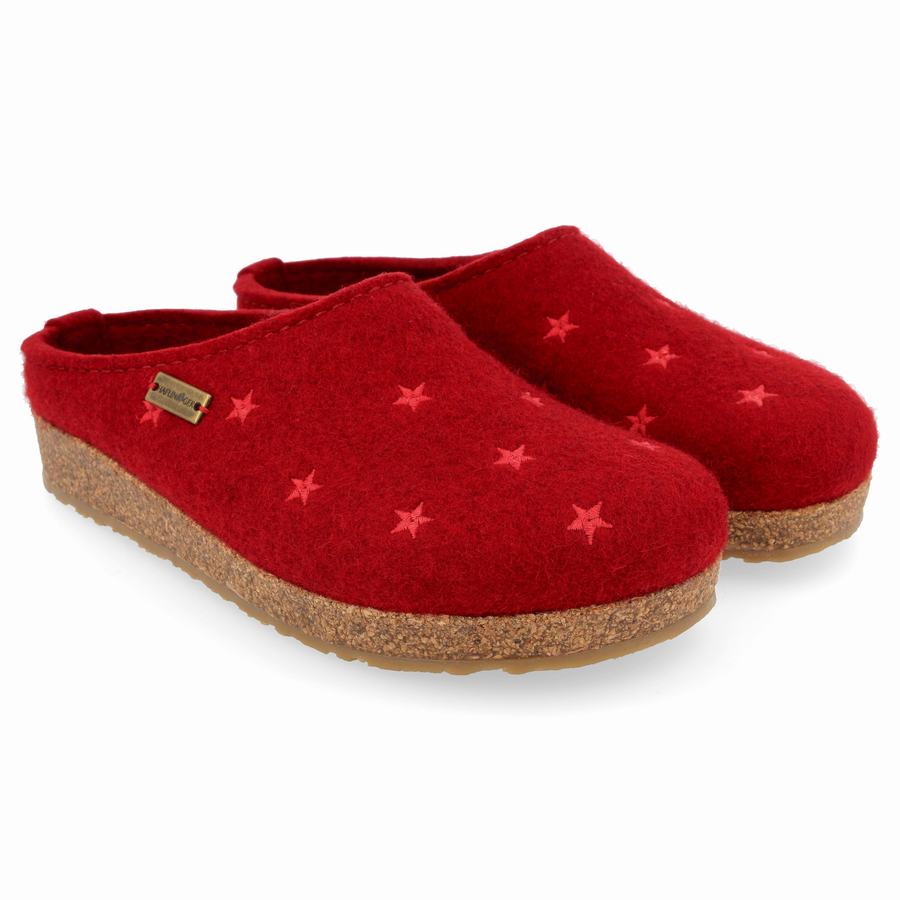 Haflinger Stelline Uomo Zoccoli Rosse | SUI9493QT