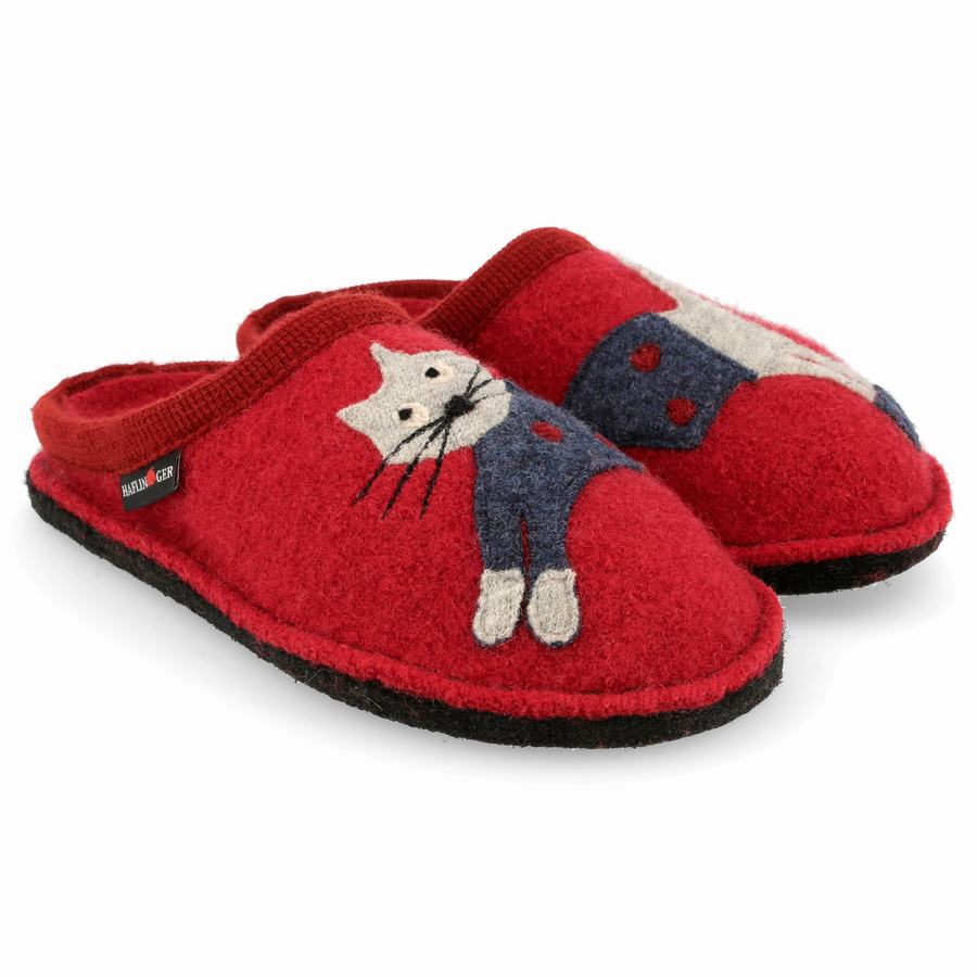 Haflinger Cucho Donna Pantofole Novelty Rosse | XZE7453SO