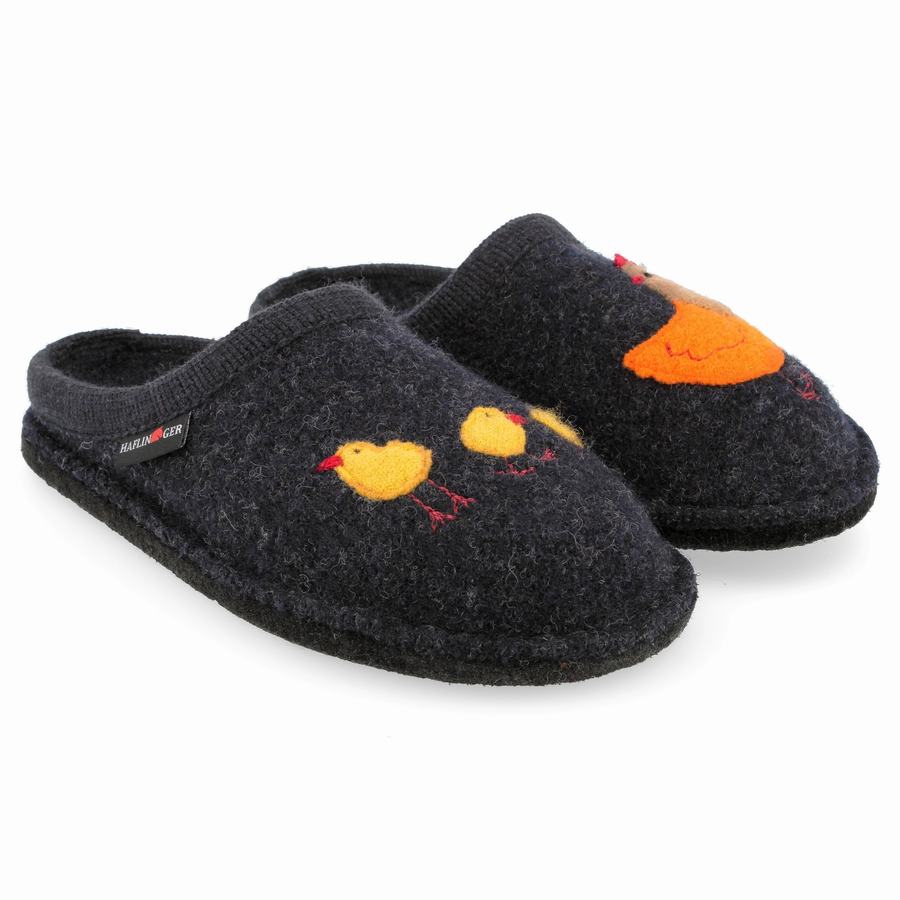 Haflinger Gallina Uomo Pantofole Novelty Blu | ZLI4060HD