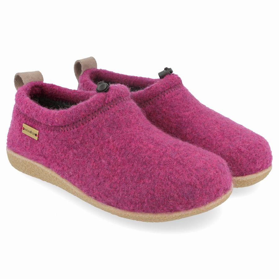 Haflinger Guido Uomo Pantofole con suola morbida Viola | TSC2415KY