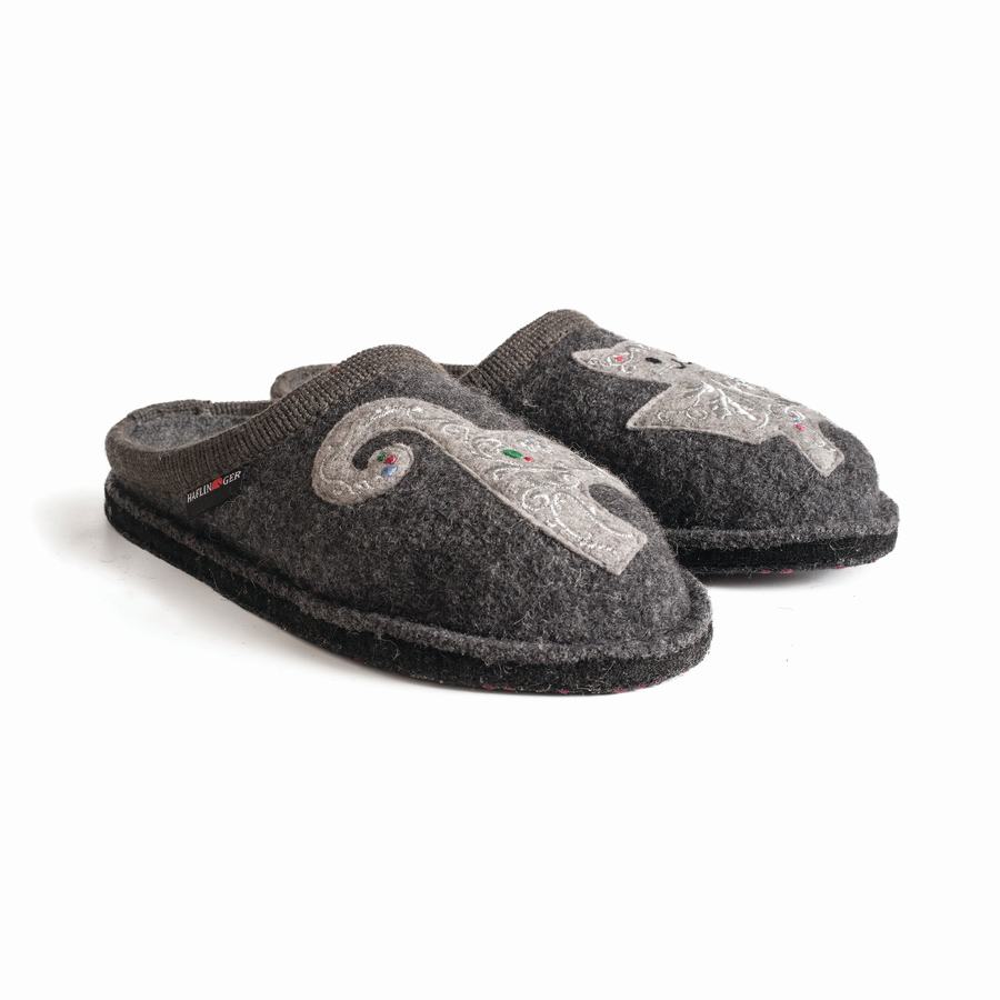 Haflinger Lizzy Donna Pantofole Novelty Grigie | FMI1035OX