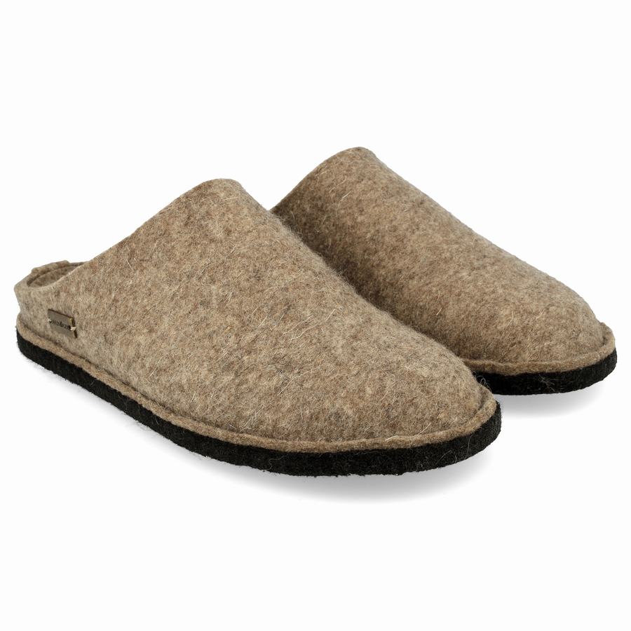 Haflinger Soft Uomo Pantofole Novelty Beige | FKV3146XT